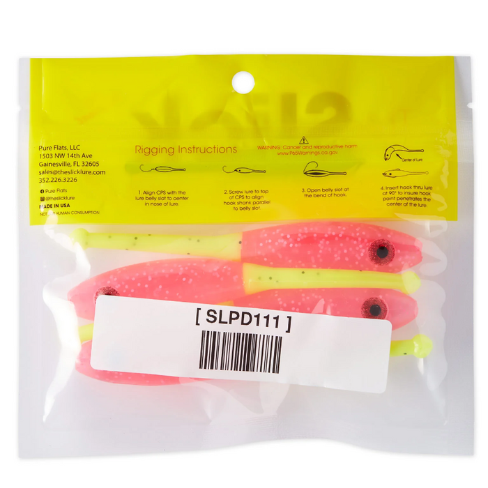 The Slick Lures Pink Dirty Chartreuse The Slick Lures Pink Dirty Chartreuse